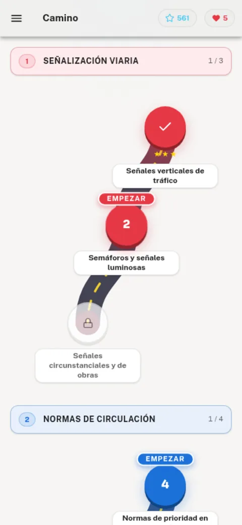 Camino de unidades del bloque señalización viaria